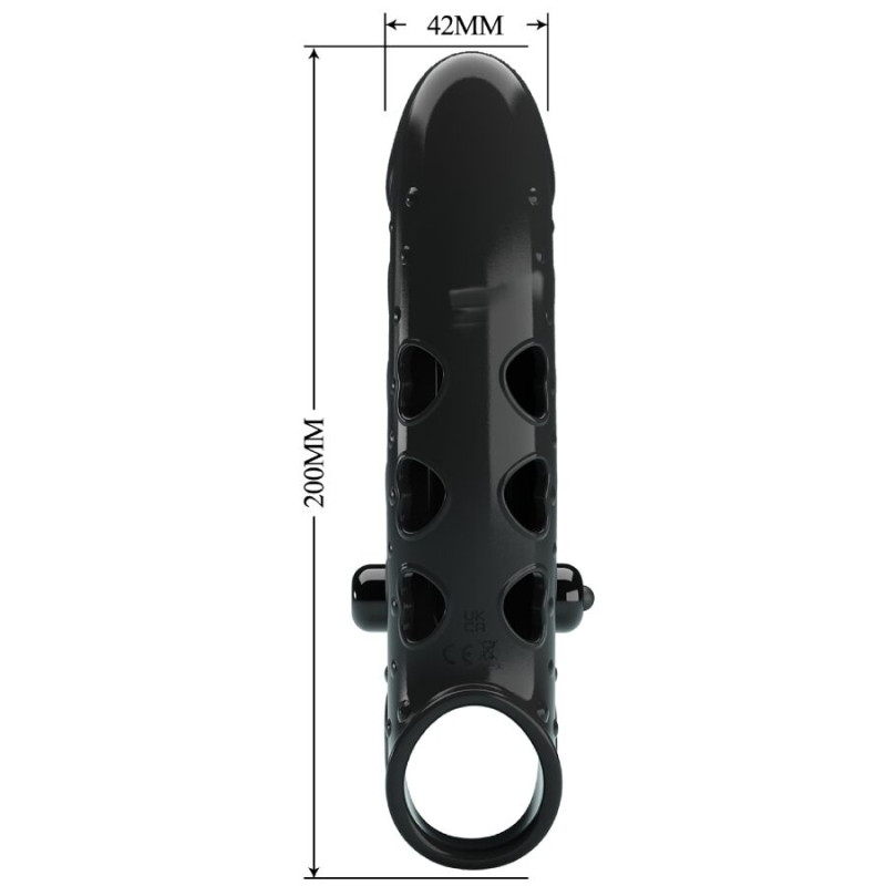 ROMANCE FUNDA PARA PENE CON VIBRACION NEGRO