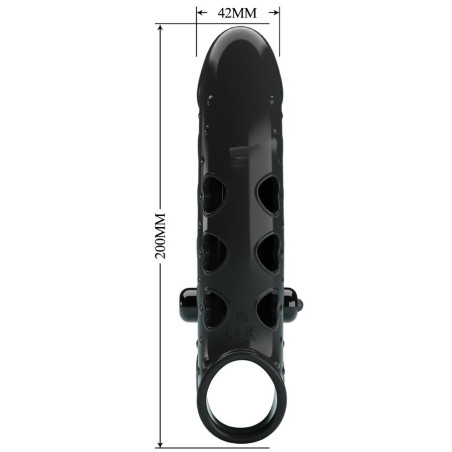 ROMANCE FUNDA PARA PENE CON VIBRACION NEGRO