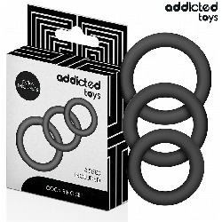 ADDICTED TOYS SET DE ANILLOS SILICONA MODELO 1 2