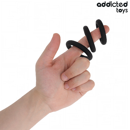 ADDICTED TOYS SET DE ANILLOS SILICONA MODELO 1