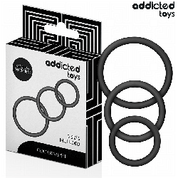 ADDICTED TOYS SET DE ANILLOS SILICONA MODELO 2 2