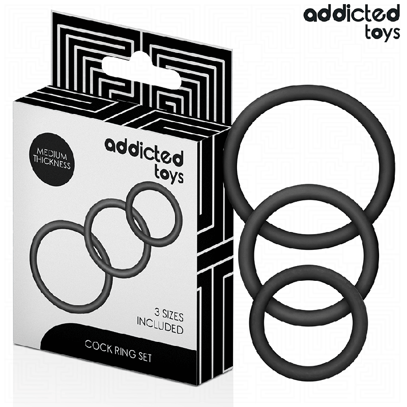 ADDICTED TOYS SET DE ANILLOS SILICONA MODELO 2