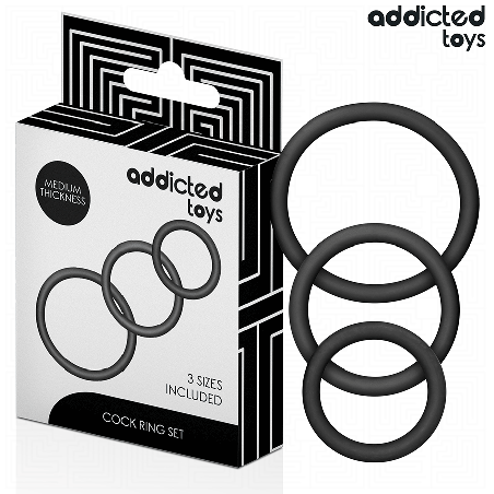 ADDICTED TOYS SET DE ANILLOS SILICONA MODELO 2