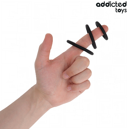ADDICTED TOYS SET DE ANILLOS SILICONA MODELO 2