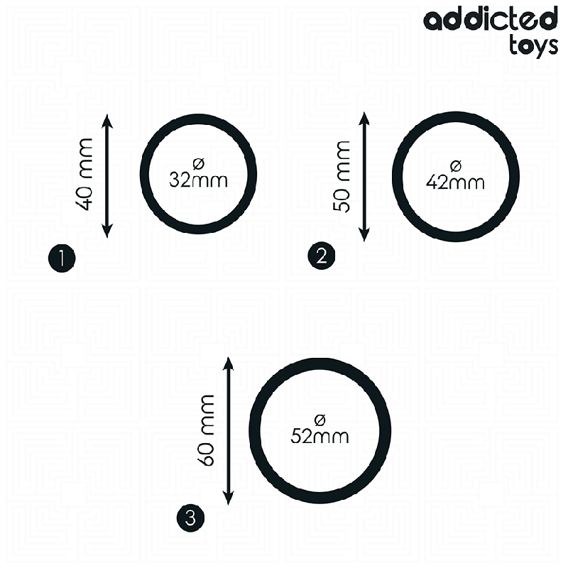 ADDICTED TOYS SET DE ANILLOS SILICONA MODELO 2