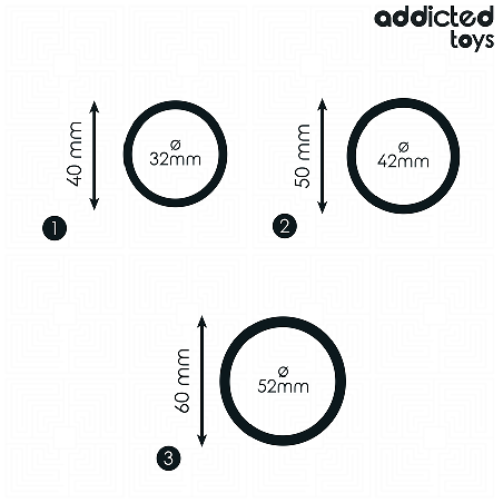 ADDICTED TOYS SET DE ANILLOS SILICONA MODELO 2