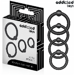 ADDICTED TOYS SET ANILLOS SILICONA DE PRESION 2