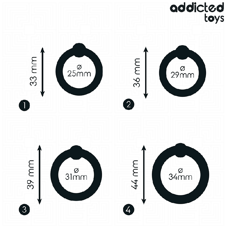 ADDICTED TOYS SET ANILLOS SILICONA DE PRESION