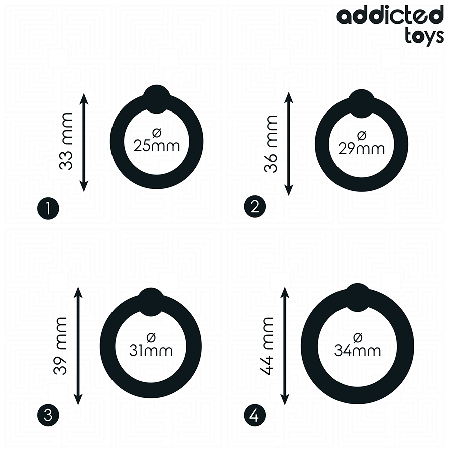 ADDICTED TOYS SET ANILLOS SILICONA DE PRESION