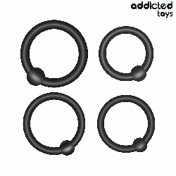 ADDICTED TOYS SET ANILLOS SILICONA DE PRESION