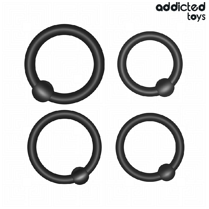 ADDICTED TOYS SET ANILLOS SILICONA DE PRESION