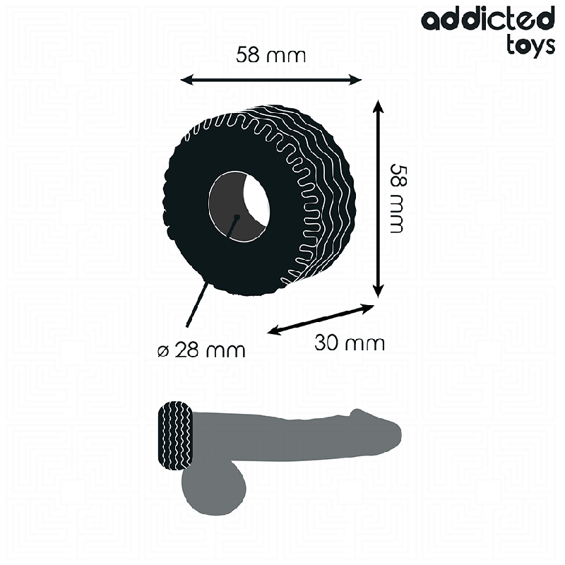 ADDICTED TOYS ANILLO PARA EL PENE EXTRA GRUESO