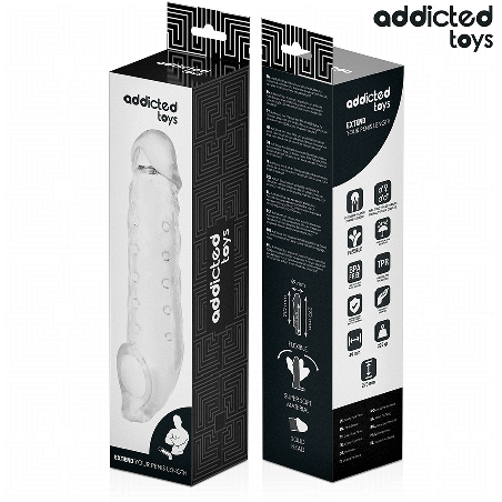 ADDICTED TOYS FUNDA PARA EL PENE TRANSPARENTE TALLA S 23 CM