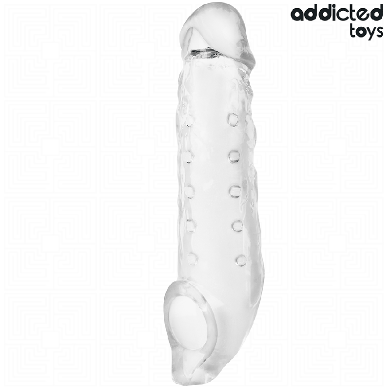 ADDICTED TOYS FUNDAS PARA EL PENE TRANSPARENTE TALLA M 27 CM