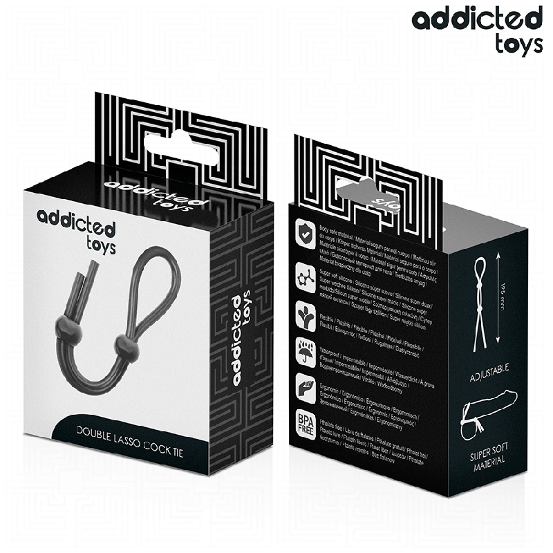 ADDICTED TOYS CUERDA SILICONA PARA EL PENE DE LAZO DOBLE