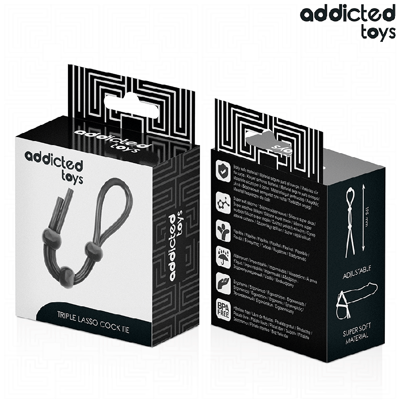 ADDICTED TOYS CUERDA SILICONA PARA EL PENE DE LAZO TRIPLE