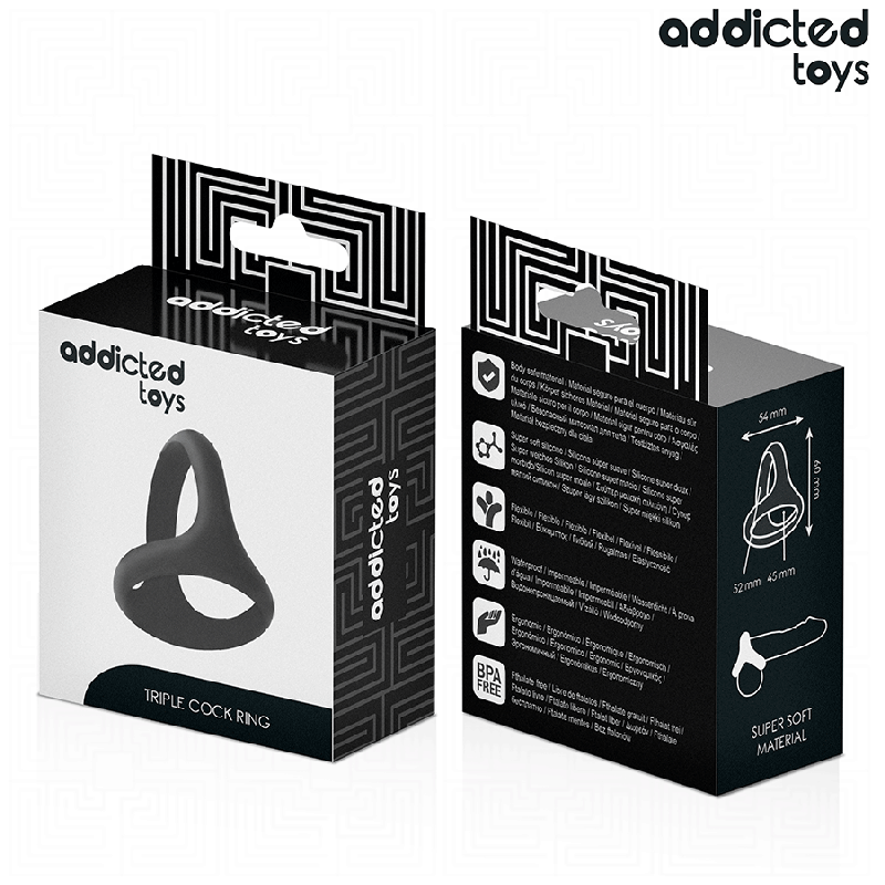 ADDICTED TOYS ANILLO TRIPLE GRUESO PARA EL PENE