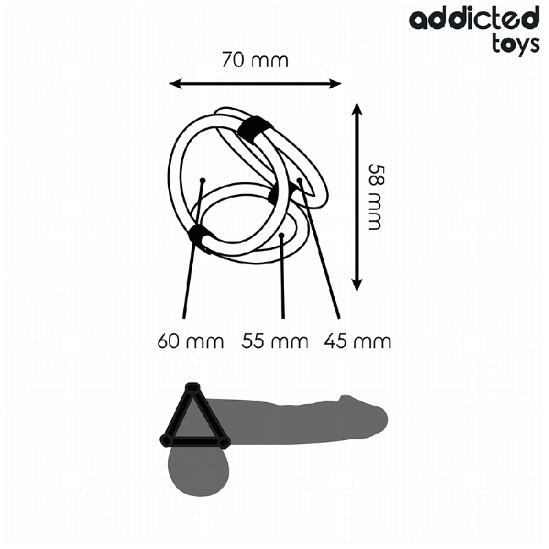 ADDICTED TOYS ANILLO TRIPLE PARA EL PENE