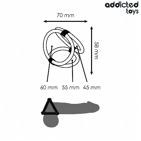 ADDICTED TOYS ANILLO TRIPLE PARA EL PENE