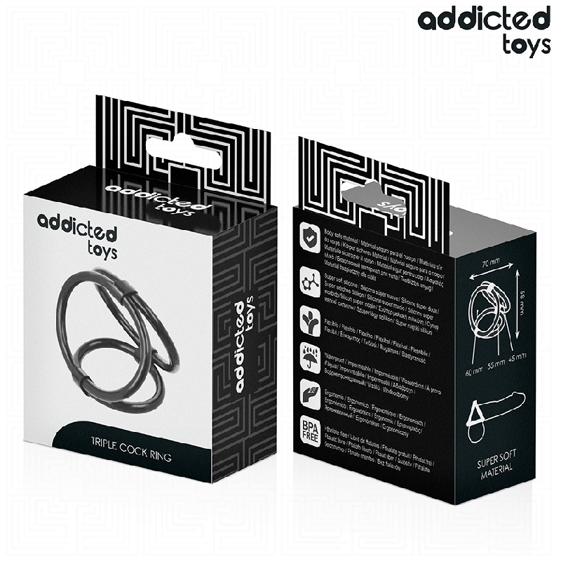 ADDICTED TOYS ANILLO TRIPLE PARA EL PENE