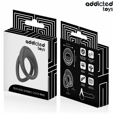 ADDICTED TOYS ANILLO TEXTURIZADO DOBLE PARA EL PENE