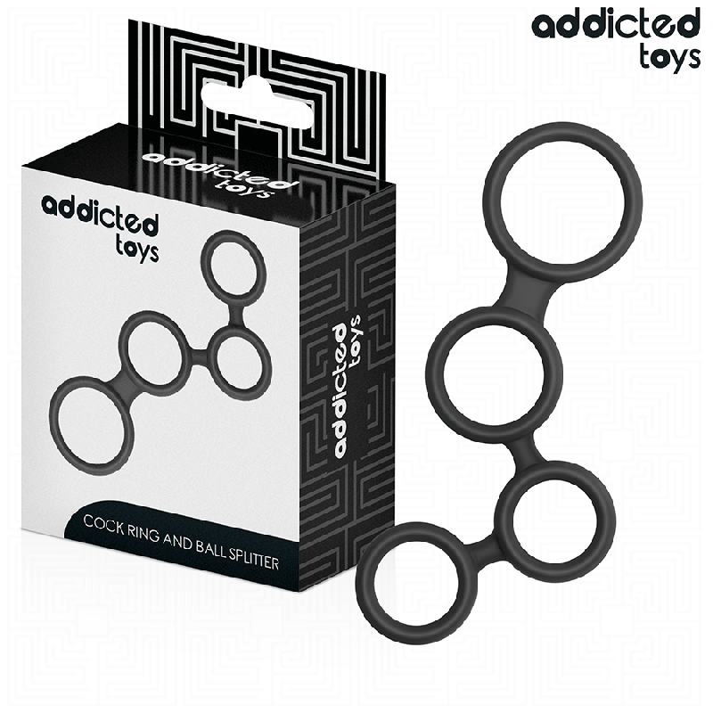 ADDICTED TOYS ANILLO PARA EL PENE CON DIVISORES PARA TESTICULOS