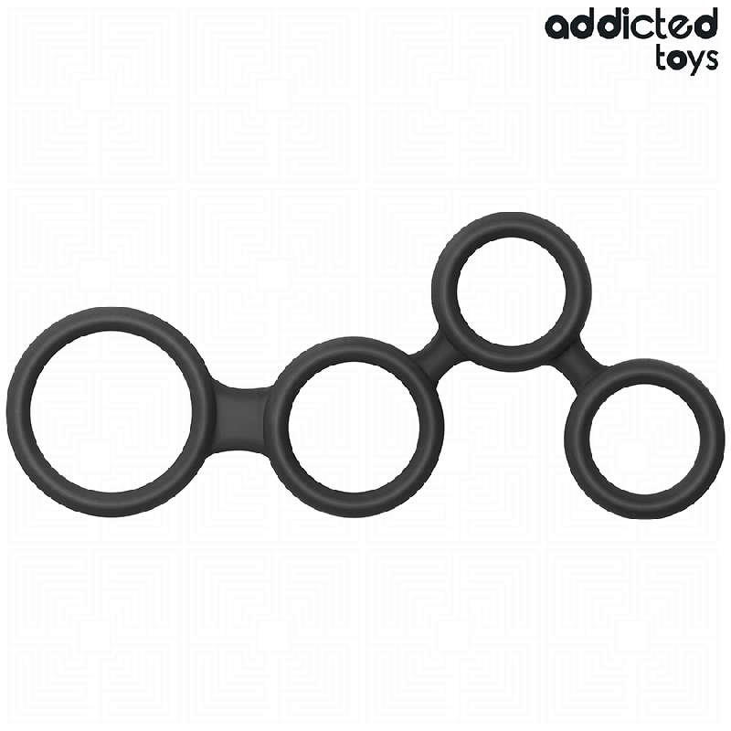 ADDICTED TOYS ANILLO PARA EL PENE CON DIVISORES PARA TESTICULOS