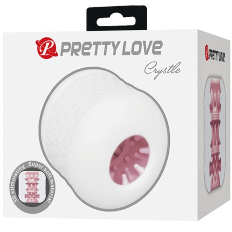 PRETTY LOVE CRYSTLE MASTURBADOR MASCULINO BLANCO