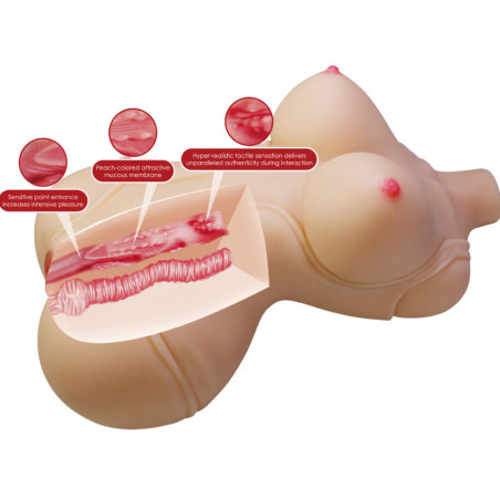 CRAZY BULL DIANA TORSO FEMENINO REALISTA VAGINA Y ANAL 5 KG
