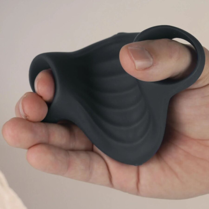 ROCKS OFF PALM MASTURBADOR VIBRADOR FLEXIBLE NEGRO