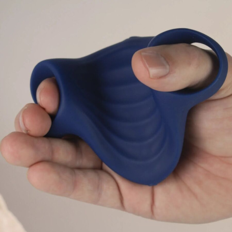 ROCKS OFF PALM MASTURBADOR VIBRADOR FLEXIBLE AZUL
