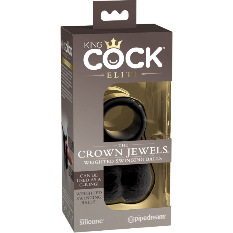 KING COCK TESTICULOS BALANCEANTES EJERCITADOR CON PESO SILICONA