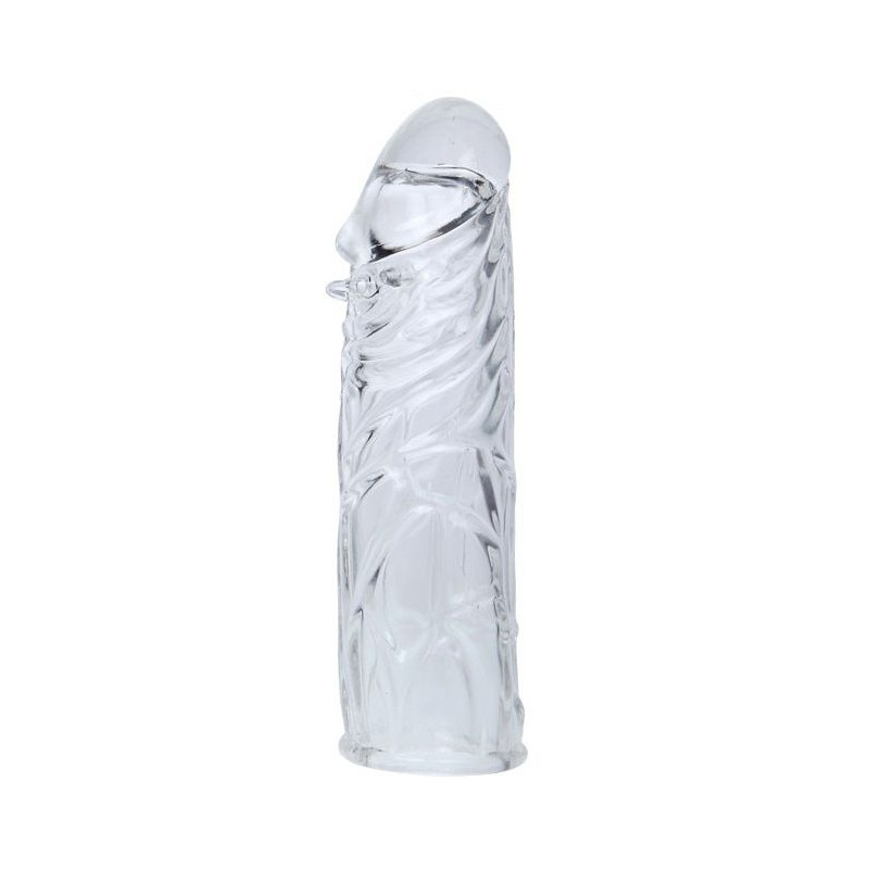 BAILE FUNDA TRANSPARENTE PARA EL PENE EN SILICONA 13 CM