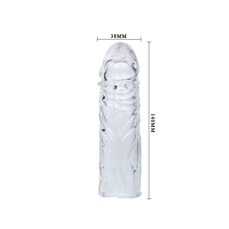 BAILE FUNDA TRANSPARENTE PARA EL PENE EN SILICONA 13 CM