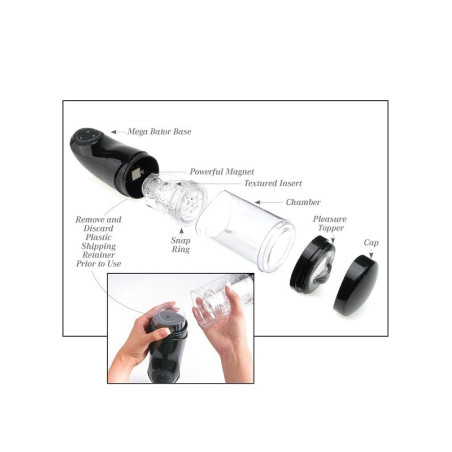 EXTREME TOYZ PDX MEGA BATOR USB MASTURBADOR MASCULINO ANO NEGRO