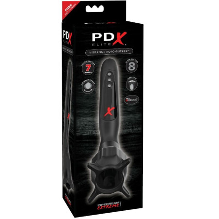 PDX ELITE ESTIMULADOR CON VIBRACION Y SUCCIONADOR ROTO SUCKER