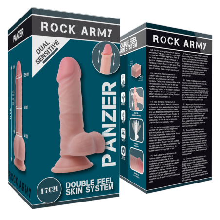 ROCKARMY DUAL DENSITY PANZER DILDO REALISTA 17 CM O 446 CM