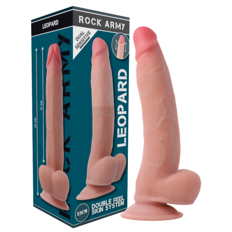 ROCKARMY LEOPARD DILDO REALISTA DUAL DENSITY 23 CM O 477 CM