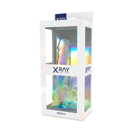 X RAY CLEAR DILDO REALISTA TRANSPARENTE 185 CM O 38 CM