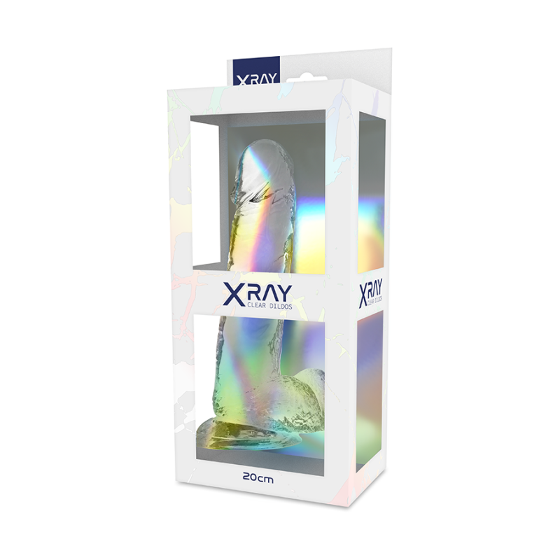 X RAY CLEAR DILDO REALISTA TRANSPARENTE 20 CM O 45 CM