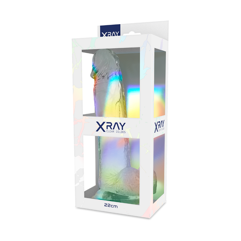 X RAY CLEAR DILDO REALISTA TRANSPARENTE 22 CM O 46 CM