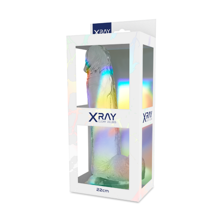 X RAY CLEAR DILDO REALISTA TRANSPARENTE 22 CM O 46 CM