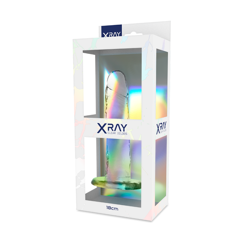 X RAY CLEAR DILDO TRANSPARENTE 18 CM O 4 CM