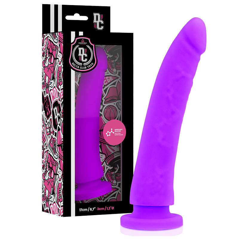 DELTA CLUB DILDO REALISTA LILA SILICONA MEDICA 17 CM O 3 CM