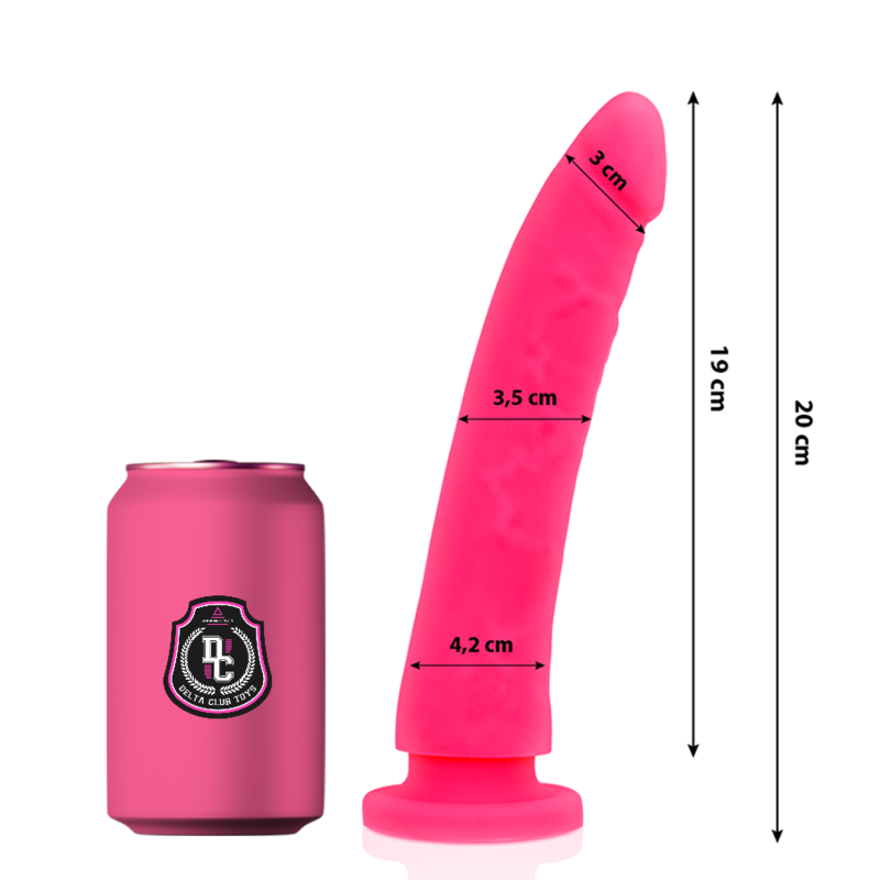 DELTA CLUB DILDO REALISTA ROSA SILICONA MEDICA 20 CM O 4 CM