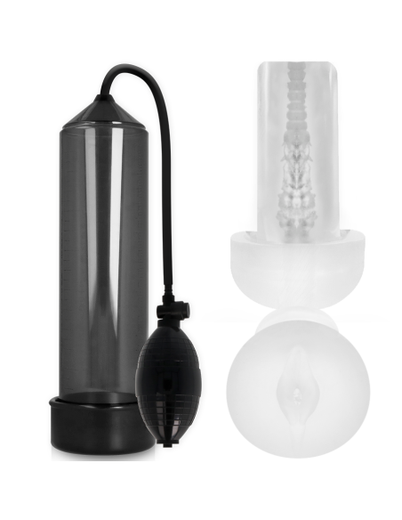 PUMP ADDICTED RX3 BOMBA ERECCION NEGRO CON MASTURBADOR