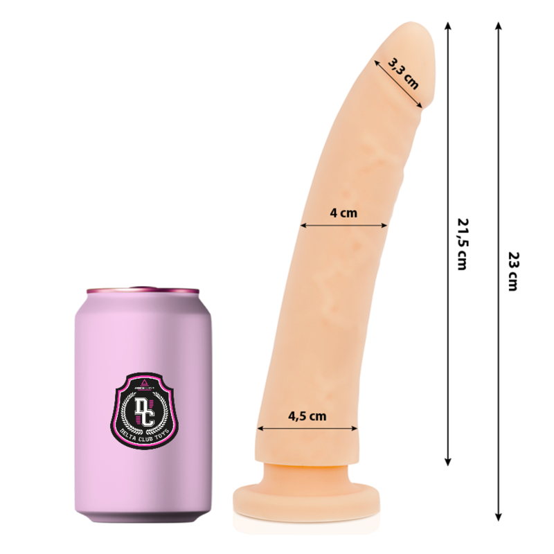 DELTA CLUB DILDO REALISTA NATURAL SILICONA MEDICA 23 CM O 45 CM