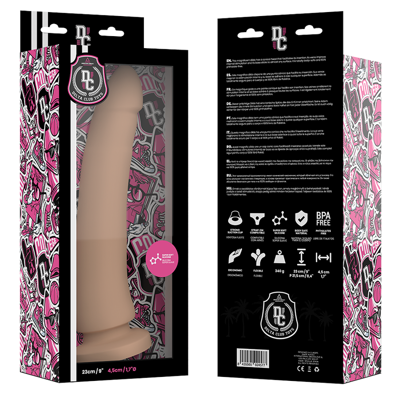 DELTA CLUB DILDO REALISTA NATURAL SILICONA MEDICA 23 CM O 45 CM