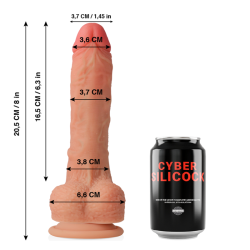 CYBER SILICOCK CONNOR REALISTICO SILICONA LIQUIDA 205 CM O 37 CM 2
