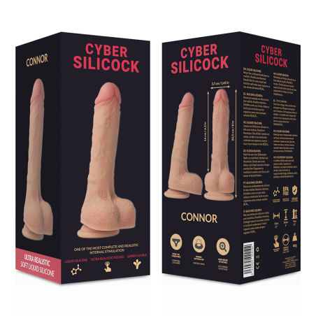 CYBER SILICOCK CONNOR REALISTICO SILICONA LIQUIDA 205 CM O 37 CM